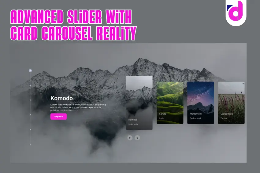 Advanced Slider with Card Carousel Reality - diva criativa