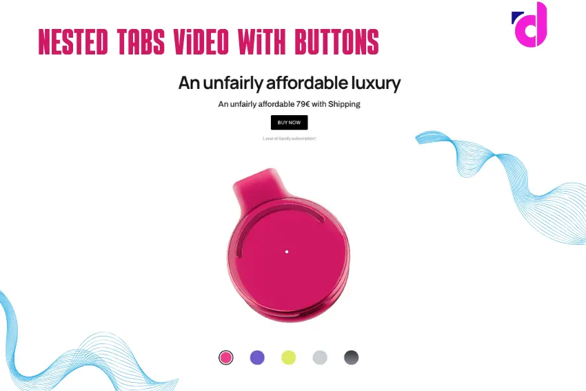 Nested Tabs video with buttons - diva criativa