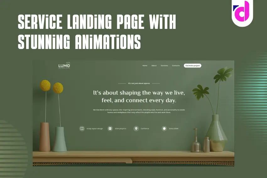 Service Landing Page with Stunning Animations - Diva Criativa