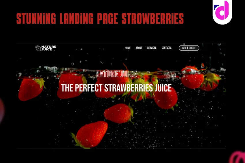 Stunning Landing Page Strowberries - diva criativa