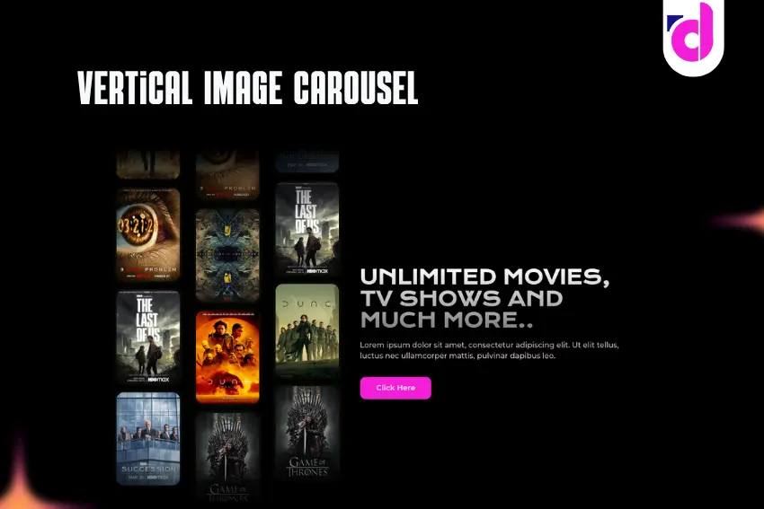 Vertical Image Carousel - diva critiva