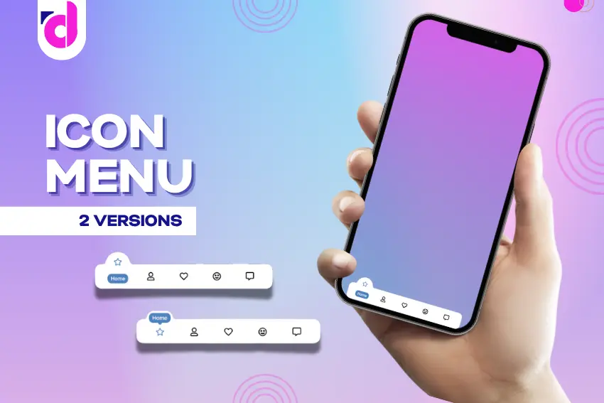 Icon Navigation Menu Bar – App Style - Diva Criativa